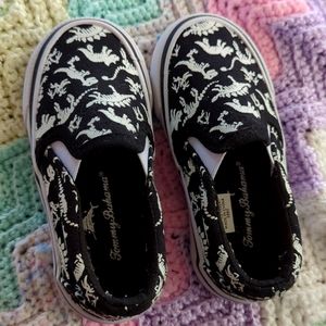 Tommy Bahama glow in the dark dinosaur slip on shoes sz 7